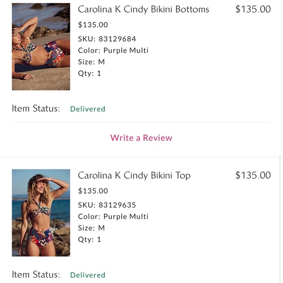Carolina K Cindy Bikini Top size M & Bottom size M Free People - Picture 8 of 10